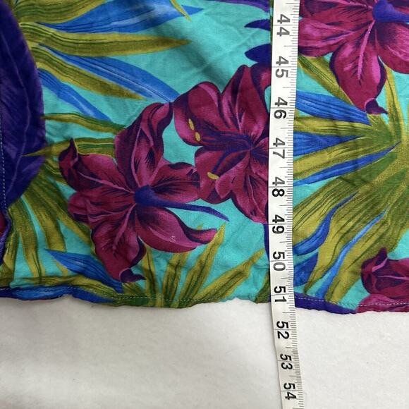 Vtg Floral Button Down Maxi Dress Women 3X Tropical Resort California Krush FLAW - Picture 11 of 16